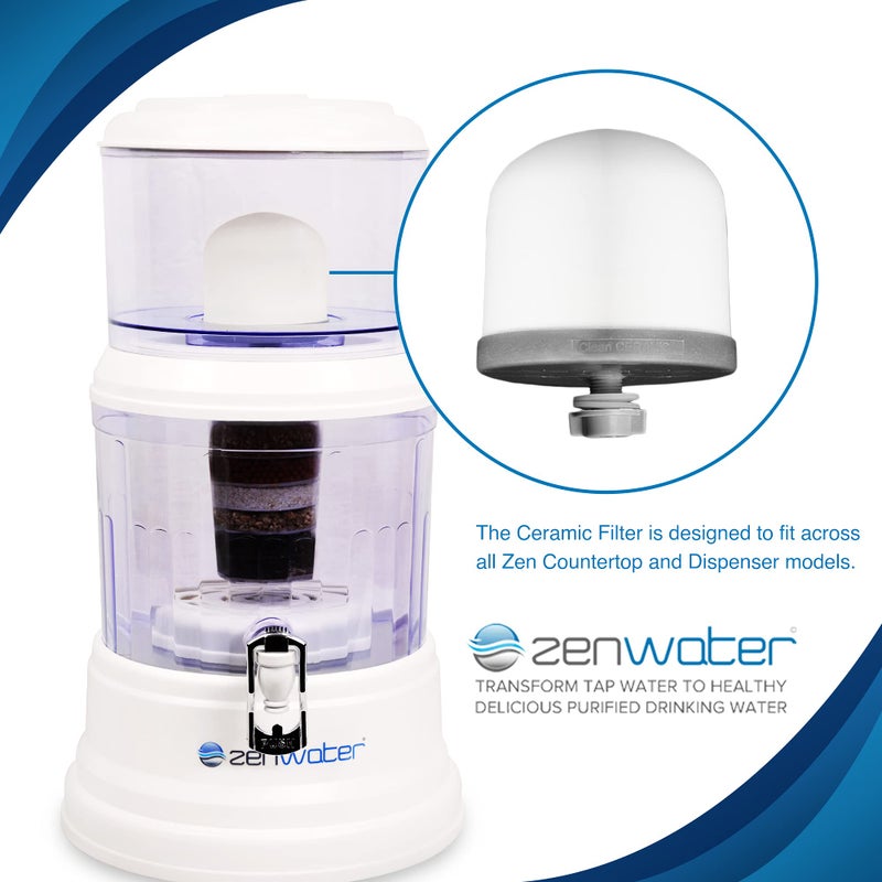 ZENWATER Genuine Micro Ceramic Dome Filter Replacement - Exclusively for Zen Water Countertop Gravity Filtration System - Clean and Mineral-Rich Hydration - Image 4